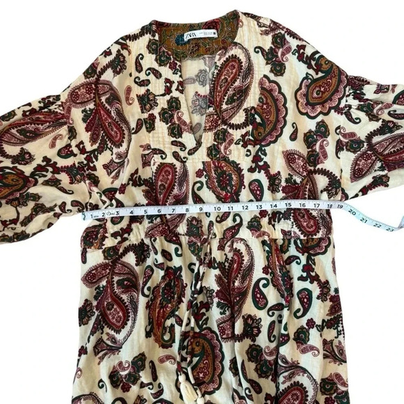 Zara Paisley Mini Dress Multi-Color. Size Medium. - Picture 9 of 11